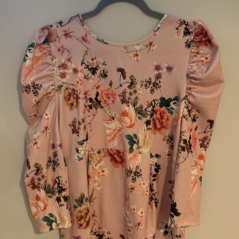 Asos Light Pink Floral Size 10 Maternity Dress
